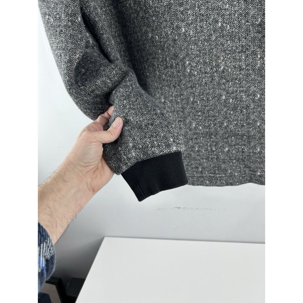 Carbon 2 Cobalt 1/4 Zip Sweater Men’s M Black Gray Knit Soft Fleece Lined - Picture 4 of 11